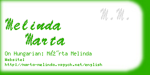 melinda marta business card